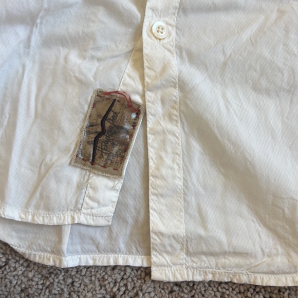 Men's Hugo Boss Vintage Button Up | L | Light Cream - Picture 5 of 5